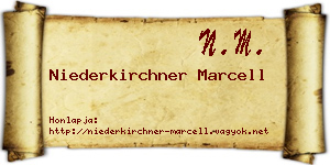 Niederkirchner Marcell névjegykártya